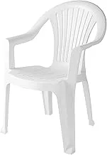 El helal and star new genieve arm chair, 85.5x56.5 cm - white