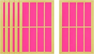 Apple rectangle stickers, 6 sheets, 75x20 mm - fuchsia