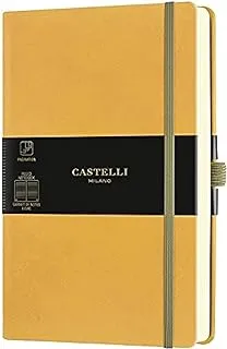 CASTELLI NOTEBOOK PKT RUL AQUA MUSTARD