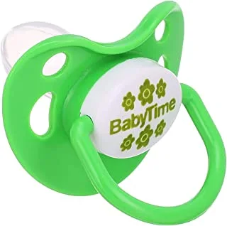 Baby Time Baby Accessories BT129 Silicone Orth Opaque Soother With a cover No 2 Green 1.0 Piece