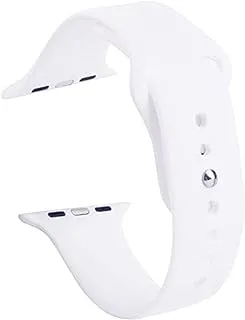 Sport watch band for apple watch 42 mm,soft silicone strap replacement wristbands for apple watch white