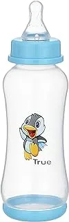 True Standard Penguin Printed Feeding Bottle, blue - 240 ml