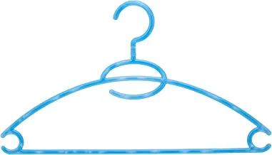 Termo plastic clothes hangers set, pink, blue and yellow - 10 pieces