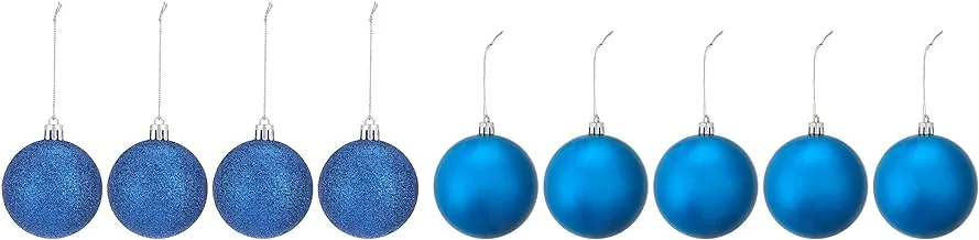 Refela christmas decorative ball set, 9 pieces - blue