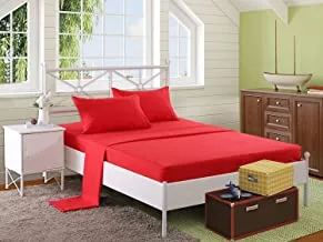 snooze Fitted Bedsheet 120x200 cm With 1 Pillowcase 45x65 cm - Red