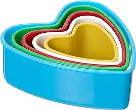 Dough/cookie cutter - multi color - assorted shapes 5 pieces