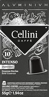 Cellini Coffee ALU Capsules compatible with Nespresso®* INTENSO x10 Capsules