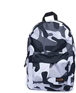 Mintra Unisex Printed School Bags 2 Pocket With Laptop Pocket - Black And White Camo, 18 L (29 X 12 X 42 Cm)