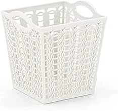 Palm square basket white