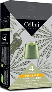 Cellini Coffee ALU Capsules compatible with Nespresso®* BRASILE x10 Capsules