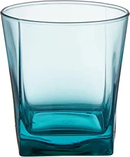 Pasabahce Carre Old Fashioned Glass - Aqua, 310ml