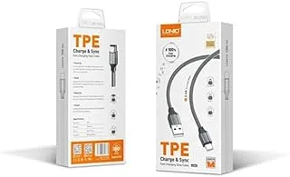 LDNIO LS441 Mobile Phone Cables 2.4A Fast Charging Micro USB Cable 1M - Grey
