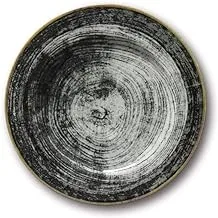 Saturnia Porcelain Dinner plate 26 cm - Black Round - Ischia