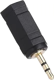 Keendex kx1994 3.5 mm male to 2.5 mm female audio adapter - black and gold