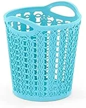 Palm round basket turquoise