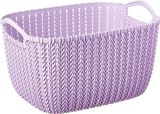 El Helal And Silver Star | Palm Bread Basket Large Purple