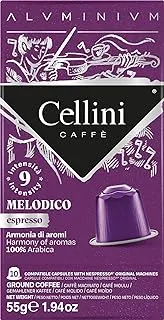 Cellini Coffee ALU Capsules compatible with Nespresso®* MELODICO x10 Capsules