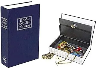 Book Form Metal Safe to Save Money, Jewelry and Valuables (Small)