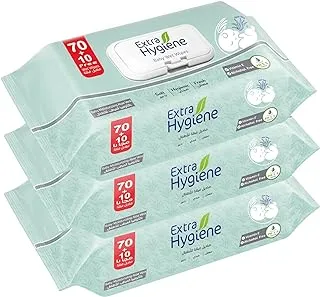 Extra Hygiene WET WIPES BABY ALOE VERA 70+10W*3