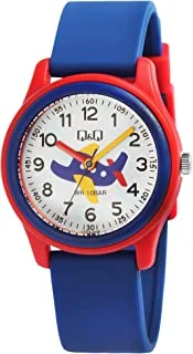 Q&Q Watch Unisex, Quartz Movement, Analog Display, Blue Rubber Strap-VS59J009Y