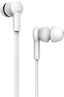 Yookie YK15 Plastic Wired Earphone With Modern Design And Microphone - White Headphones Headset