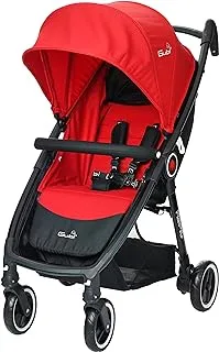 Gubi baby stroller with canopy - black and red