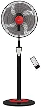 TORNADO Stand Fan 18 Inch 4 Blades Remote Black EFS-95SR