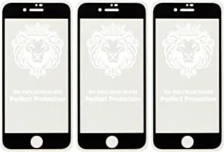 High Quality Set Of 3 Glass Screen Protectors For Iphone 6 - Clear Black