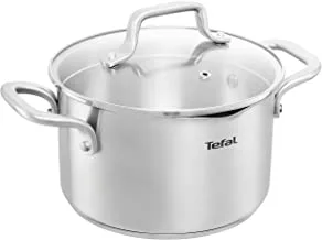 Tefal duetto stewpot with glass lid, size 30 cm, stainless steel - 220800005