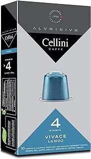 Cellini Coffee ALU Capsules compatible with Nespresso®* VIVACE LUNGO x10 Capsules