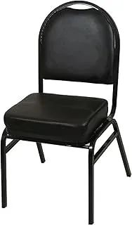 Visitor low back chair hard pvc - black