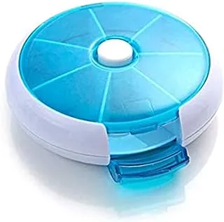 Pill Box Weekly 3 Times 7 Compartments Large Medicine Pill Organizer Blue