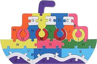 Ship Shaped English Alphabet Puzzle - Multi Color