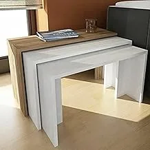 Domani coffee table brown*white - c042