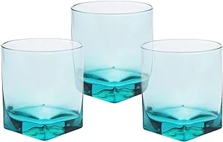 Pasabahce Carre Old Fashioned Glass - Turquoise, 310ml