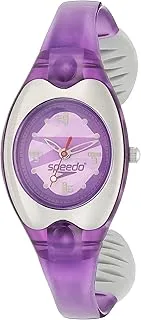 Speedo yil05 silicone oval analog watch for kids - purple