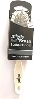 Migo's Small Oval Hair Brush Blanco Boost - White