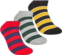 STITCH mens Pack of 3 Lycra Ankle Casual Socks Casual Sock (pack of 3)