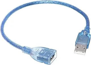 Keendex kx1921 male to female usb 2.0 cable, 30 centimeter - blue