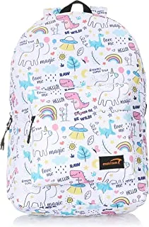 Mintra Unisex Printed School Bags 2 Pocket With Laptop Pocket - Unicorn, 18 L (29 X 12 X 42 Cm)