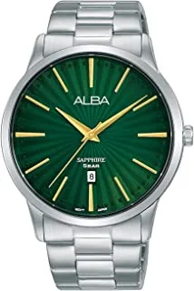 Alba Watch for Men, Quartz Movement, Analog Display, Silver Stainless Steel Strap-AG8K91X