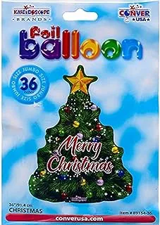 Khaleidoscope Helium Christmas Balloon Merry Christmas Design - Multi Color-multi size