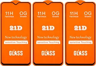 High Quality Set Of 3 Glass Screen Protectors For Realme 3 - Clear Black