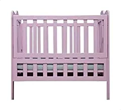 Misho Baby Beech Baby Crib Bed with Mattress - Pink