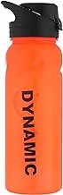 Plastic Water Bottle with Lid, 750 ml - Orange and Black