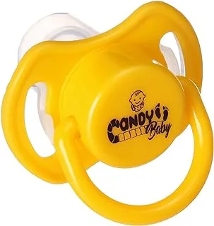 Candy baby round pacifier 6-18 month for girls - Yellow