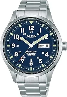 Alba active stainless steel wrap bracelet band analg watch for men blue dial al4211x1