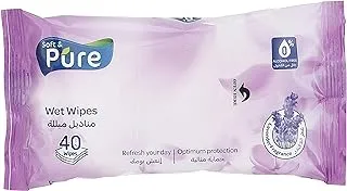 Soft & Pure Wet Wipes - 40 Wipes - Lavender