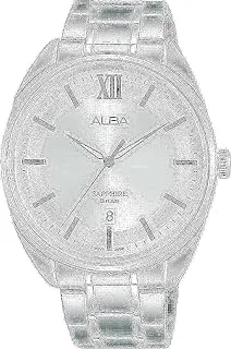 Alba Watch for Men, Quartz Movement, Analog Display, Silver Stainless Steel Strap-AS9M53X