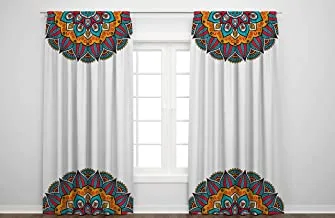 Jalsa printed curtains for living room - (2 panels, 280 wide by 275 cm long)